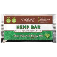 O'Natural Raw Chocolate Superfood Bar - Hemp Protein
